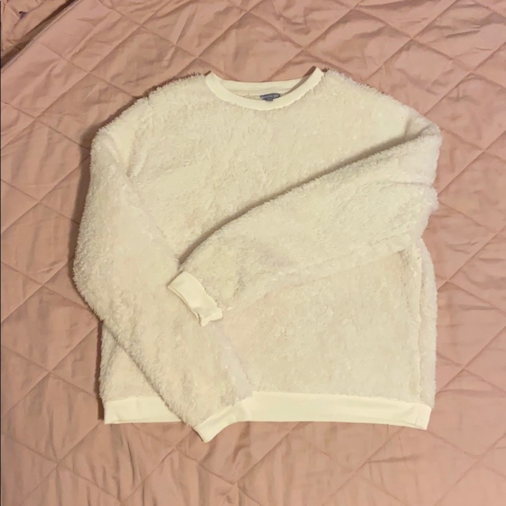 Fluffy White Sweater